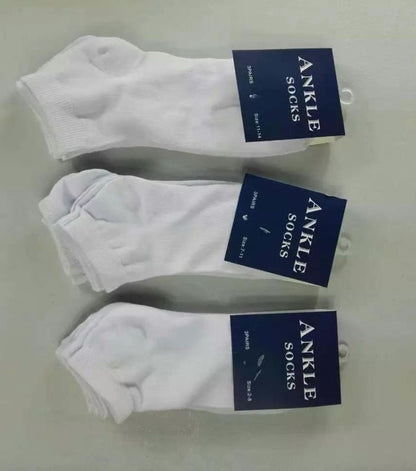 Ankle Socks - Grey, White & Black