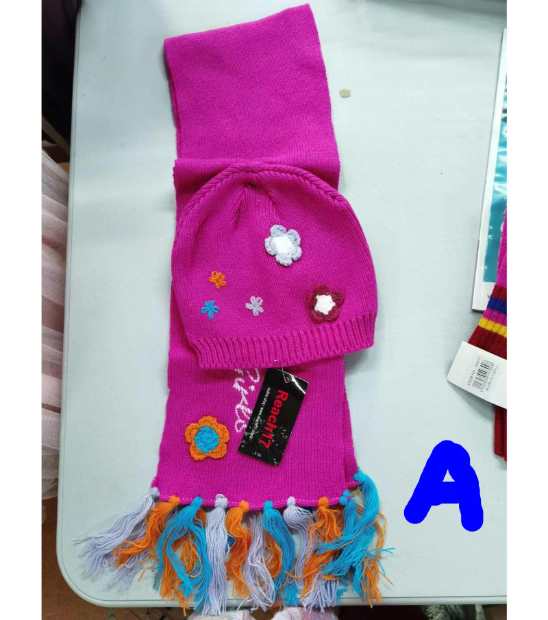 $3/set  girl  scarf and beanie set