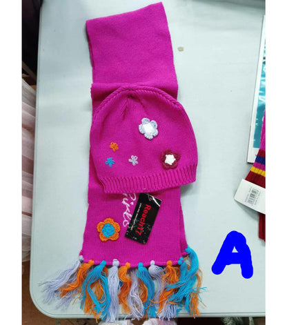 $3/set  girl  scarf and beanie set